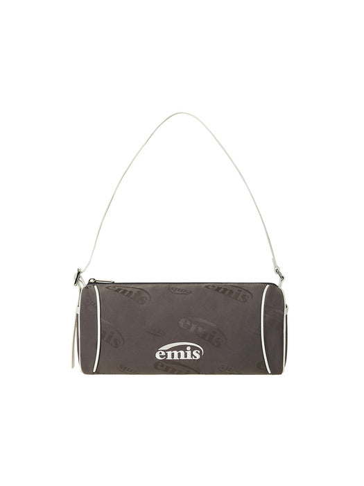 Emis Logo Jacquard Shoulder Bag-Brown