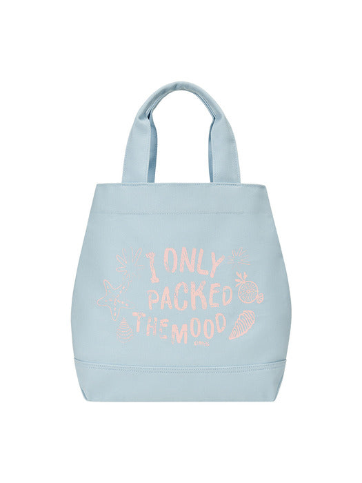 Emis Quote Coastal Tote Bag-Pastel Blue