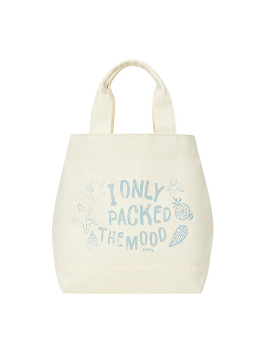 Emis Quote Coastal Tote Bag-Ivory