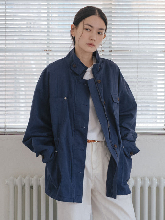 Tillidie Over-Fit utility jacket Navy