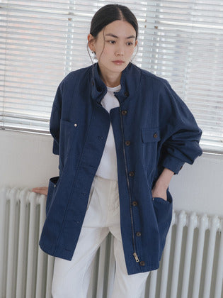 Tillidie Over-Fit utility jacket Navy