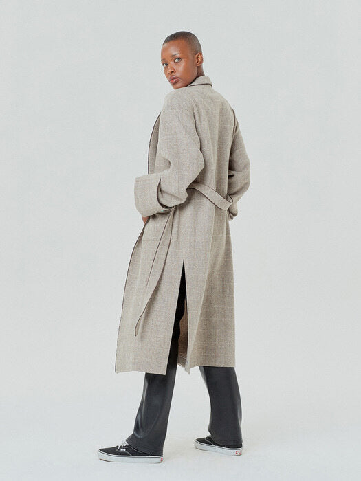Instantfunk Coloris Wool Long Coat - Beige