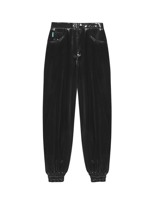Instantfunk Eco Leather Jogger Pants - Black