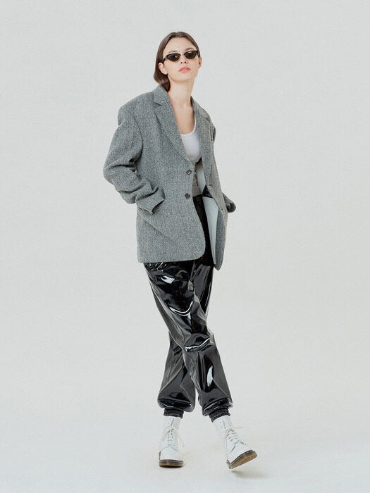 Instantfunk Eco Leather Jogger Pants - Black