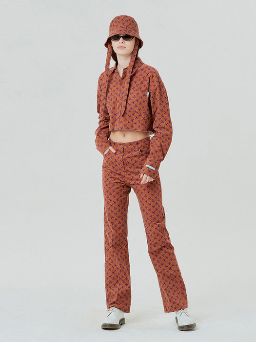 Instantfunk Corduroy Crop Shirt - Brown