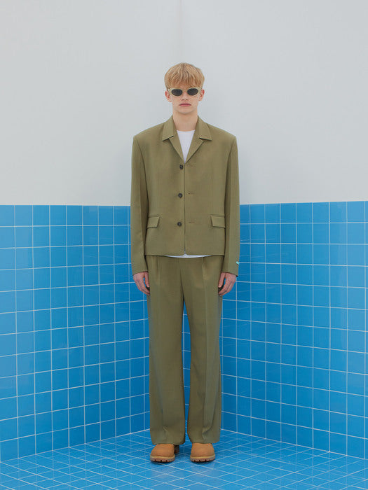 Instantfunk Ms Single Crop Jacket - Khaki