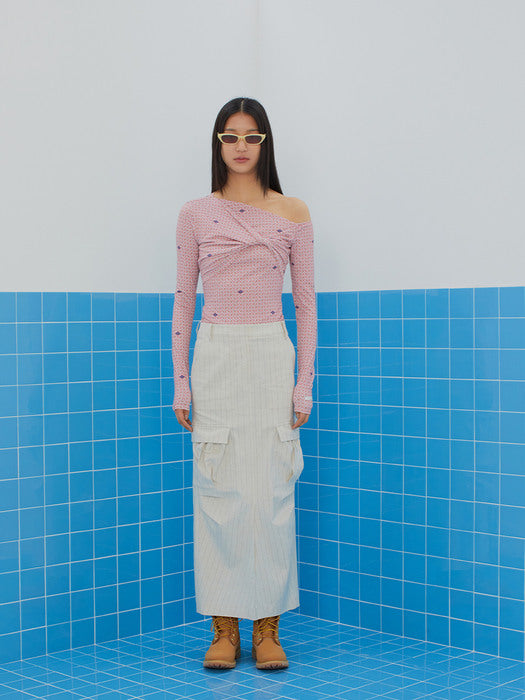 Instantfunk One-Shoulder Slim Long-Sleeve - Pink