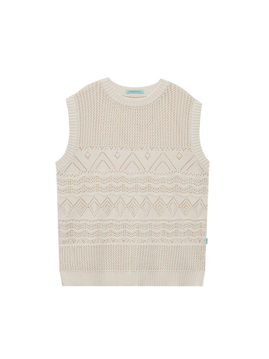 Instantfunk Ms Scasi Knitwear Vest - Ivory