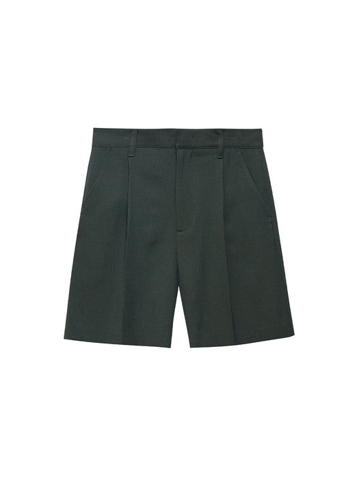 [Instantfunk] Ms Stitch Tailored Half Pants - Green