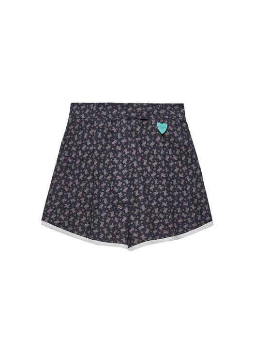 Instantfunk Paisley Shorts - Navy