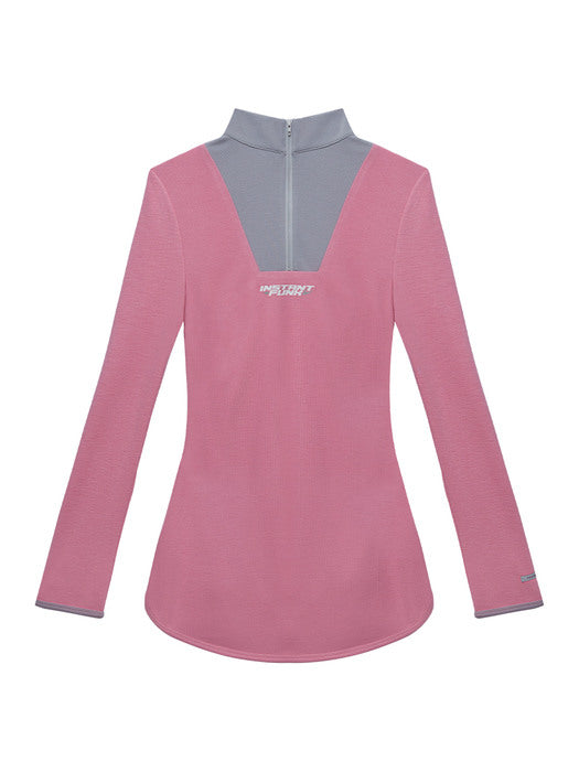 Instantfunk Half-Zip Dress - Pink