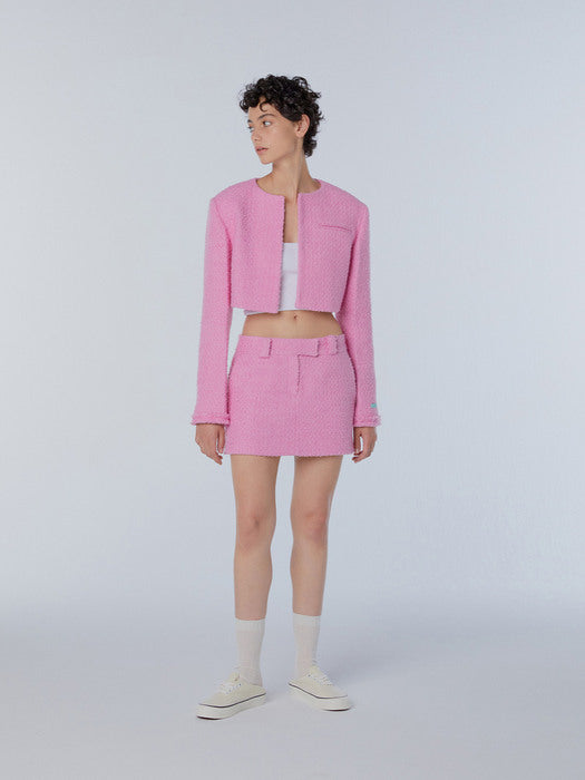 Instantfunk Wool Mini Skirt - Pink