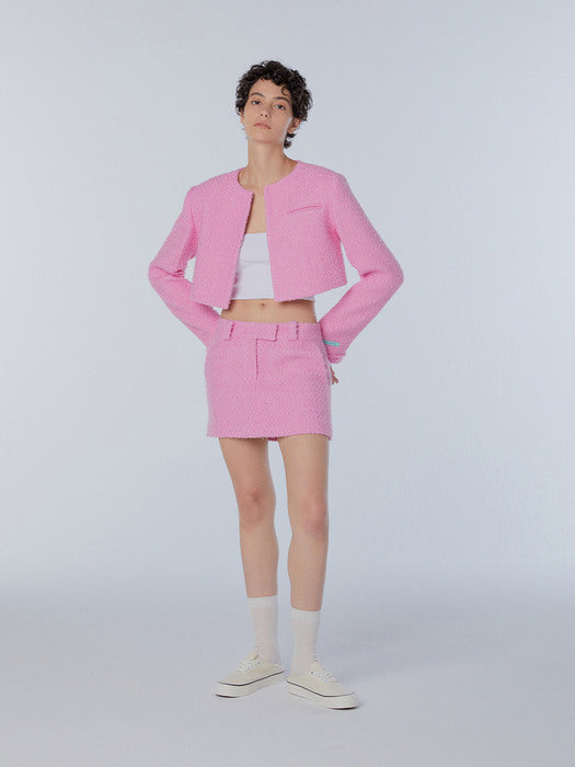 Instantfunk Wool Mini Skirt - Pink