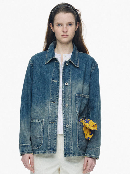 [nothing written] Denim work jacket (Light indigo, W)