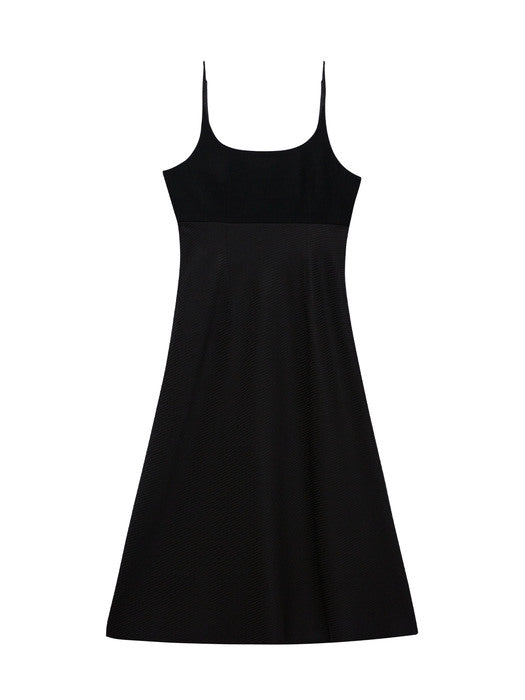 Instantfunk Line Flare Long Dress - Black