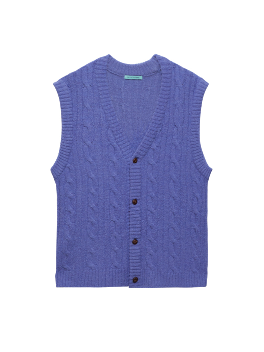Instantfunk Ms Single Knitwear Vest - Blue