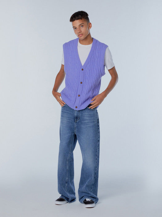 Instantfunk Ms Single Knitwear Vest - Blue