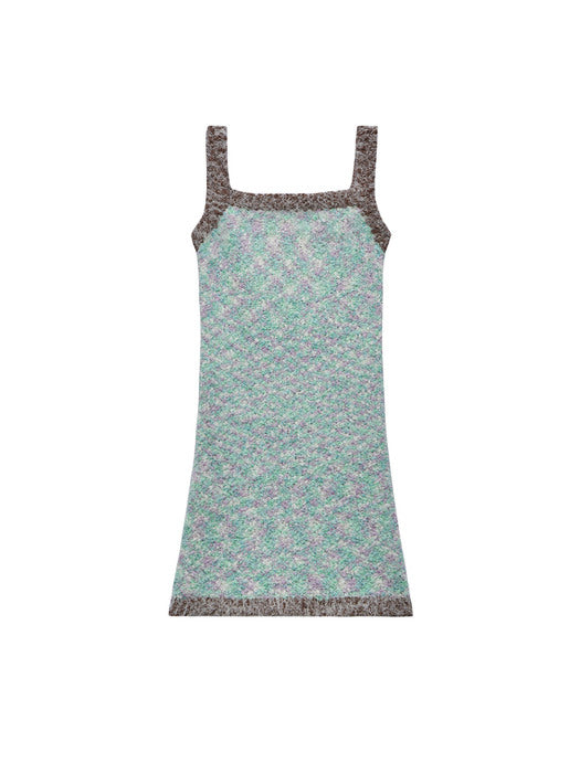 Instantfunk Multicolor Knitwear Mini Dress - Mint