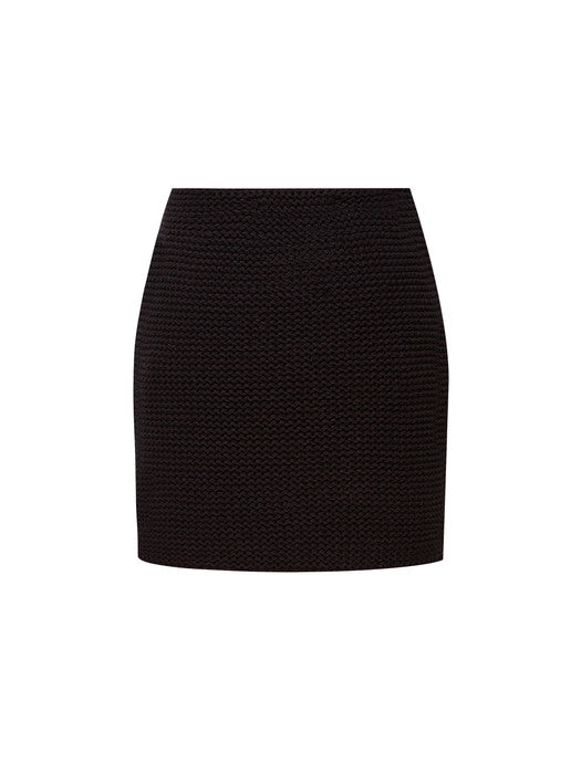[Instantfunk] Wool Knitwear Mini Skirt - Black