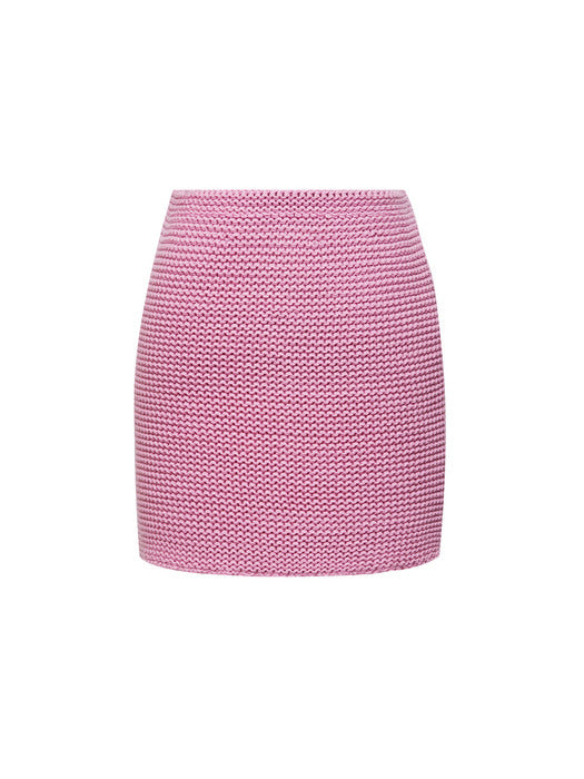 Instantfunk Wool Knitwear Mini Skirt - Pink
