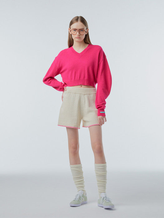 Instantfunk Vintage Crop Knitwear - Pink