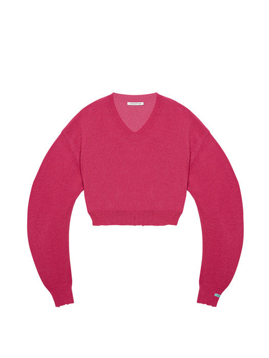 Instantfunk Vintage Crop Knitwear - Pink