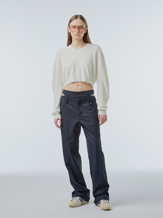 Instantfunk Vintage Crop Knitwear - Ivory
