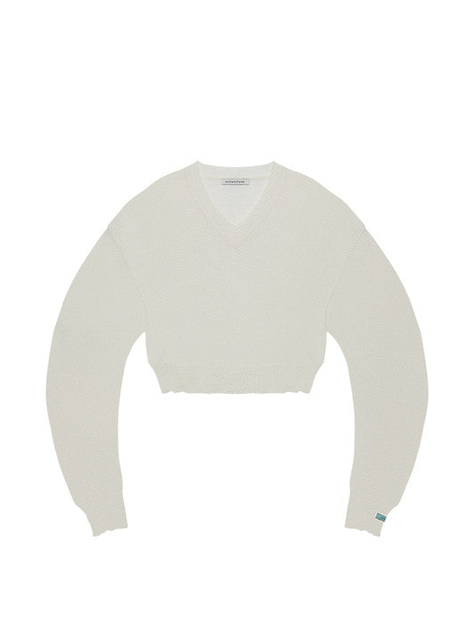 Instantfunk Vintage Crop Knitwear - Ivory