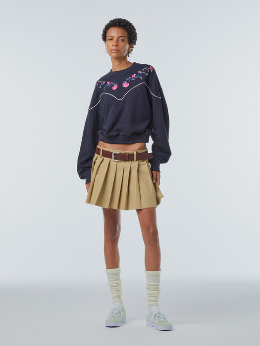 Instantfunk Western Embroidered Sweatshirt - Navy
