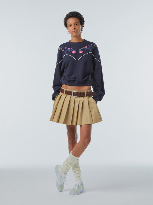 Instantfunk Western Embroidered Sweatshirt - Navy
