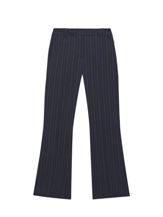 Instantfunk Stripe Semi Bootcut Pants - Navy
