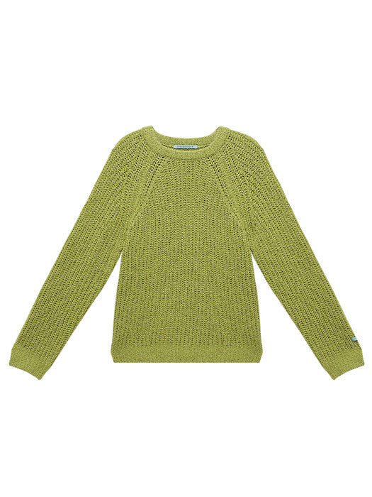 [Instantfunk] Ms Raglan Knitwear Pullover - Green