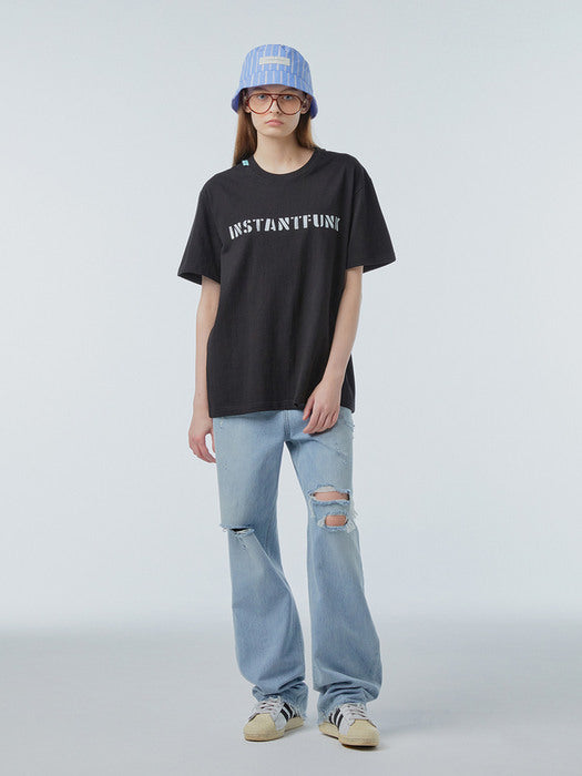 Instantfunk Stripe Bucket Hat - Blue