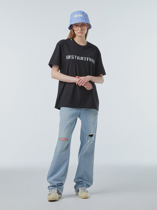 Instantfunk Stripe Bucket Hat - Blue
