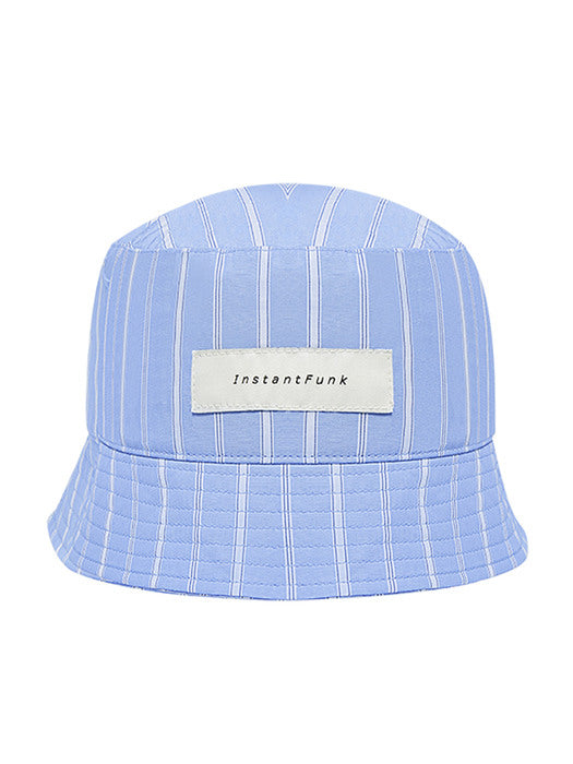 Instantfunk Stripe Bucket Hat - Blue
