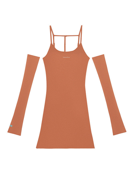 [Instantfunk] Slim Knitwear Dress - Orange