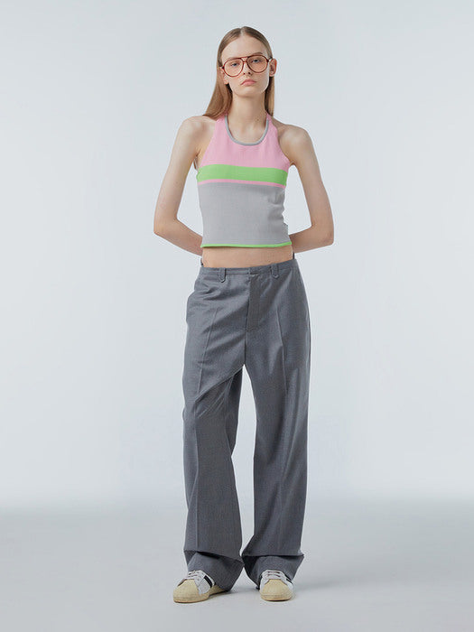 Instantfunk Halterneck Knitwear Top - Pink