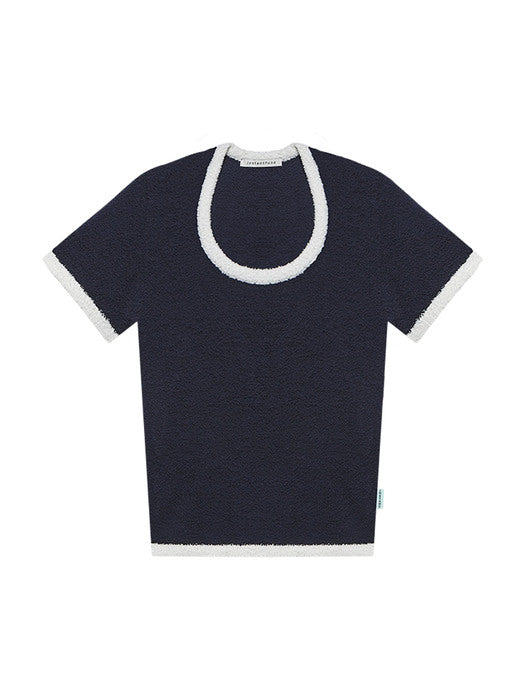 Instantfunk Tactel Crop Knitwear - Navy