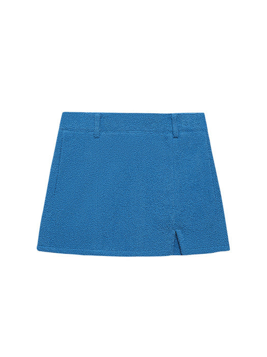 Instantfunk Terry Slit Mini Skirt - Blue