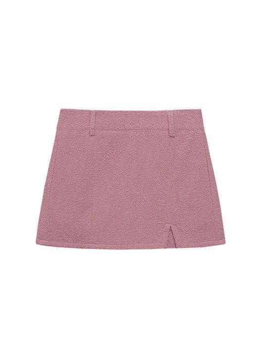 Instantfunk Terry Slit Mini Skirt - Pink