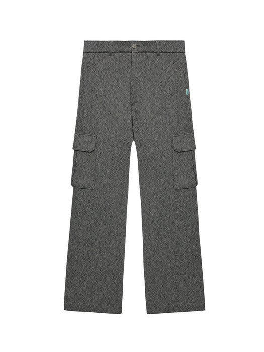 Instantfunk Ms Linen Cargo Slacks - Gray