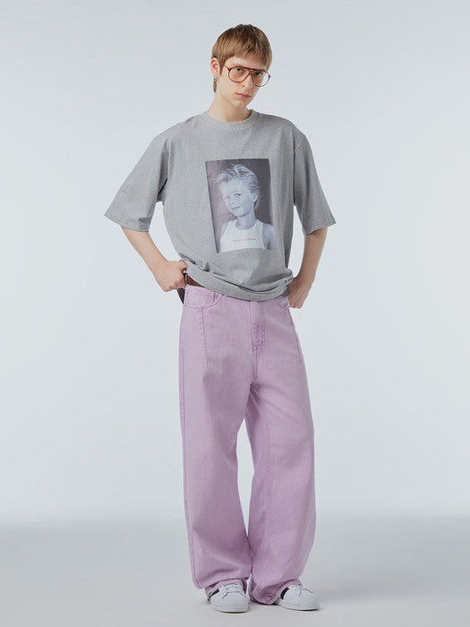 Instantfunk Ms Cation Washed Denim Pants - Lavender