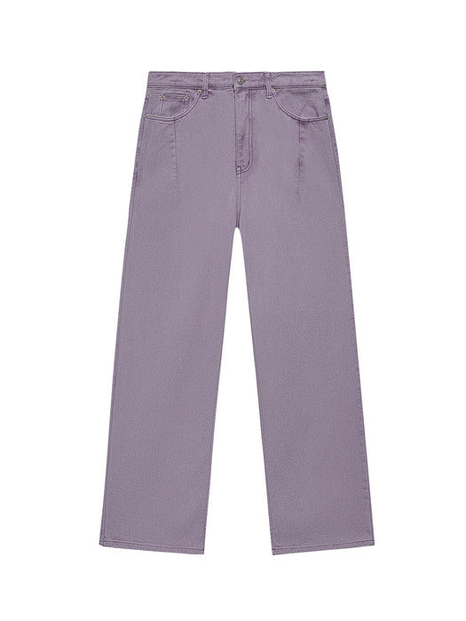 Instantfunk Ms Cachion Washed Denim Pants - Lavender