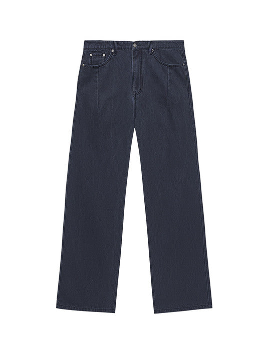 Instantfunk Ms Kachion Washed Denim Pants - Navy