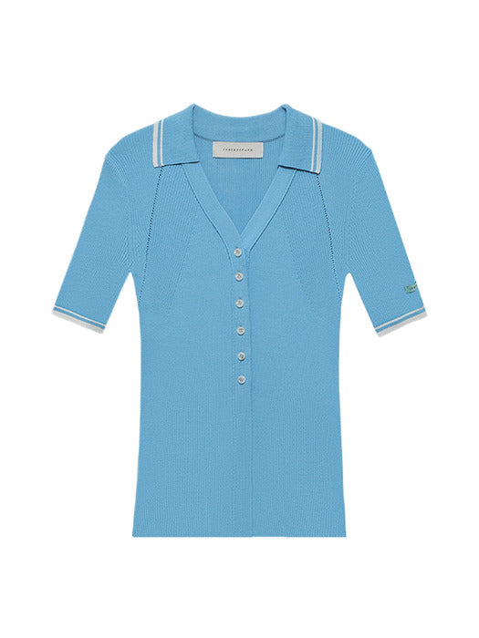 Instantfunk Slim Knitwear Cardigan - Blue