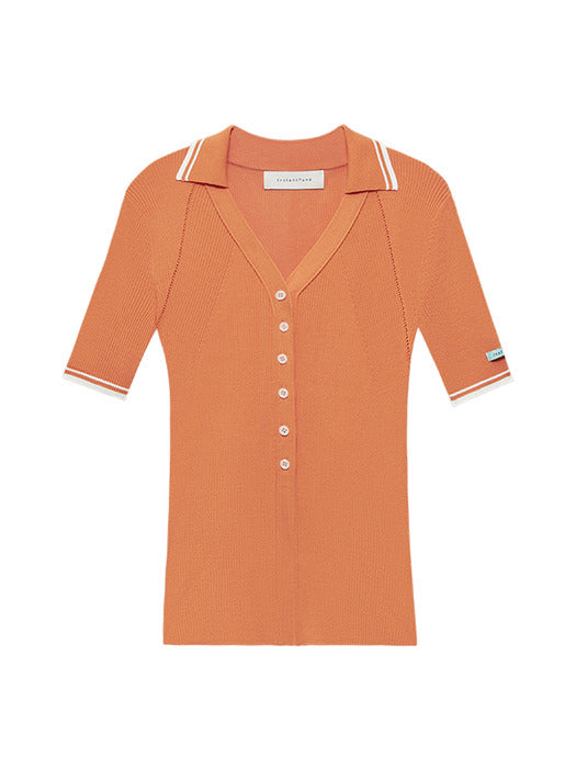 Instantfunk Slim Knitwear Cardigan - Orange
