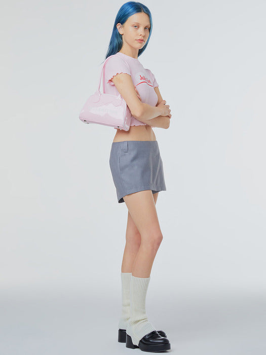 Instantfunk Enamel Shoulder Bag - Pink