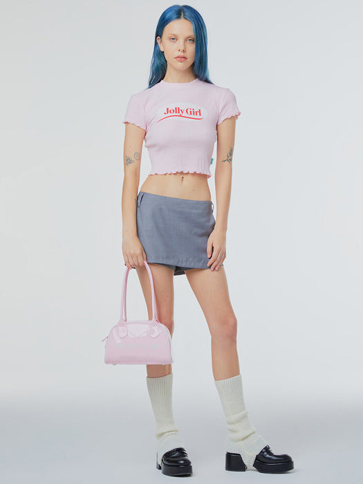 [Instantfunk] Enamel Shoulder Bag - Pink