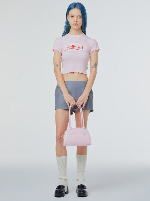 [Instantfunk] Enamel Shoulder Bag - Pink