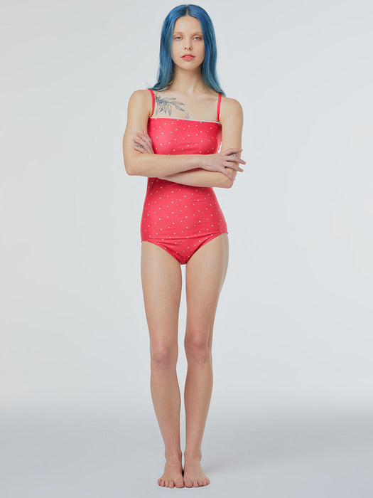 Instantfunk Floral Dress Swimsuit - Red